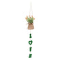Love Hanging Flower Basket Plastic and Linen Hanging Artificial Flower for Home Wedding V1294-YM3115220102711-0421
