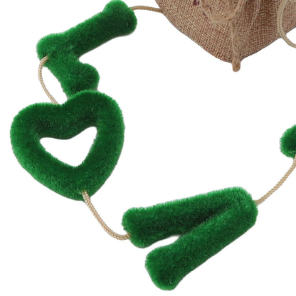 Love Hanging Flower Basket Plastic and Linen Hanging Artificial Flower for Home Wedding V1294-YM3115220102711-0421