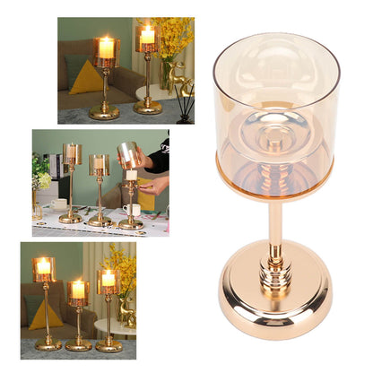 Light Luxury French Candlestick Ornament Table Candle Holder Romantic Candlelight Dinner Decorative Props V1294-YM3115220102811-0421