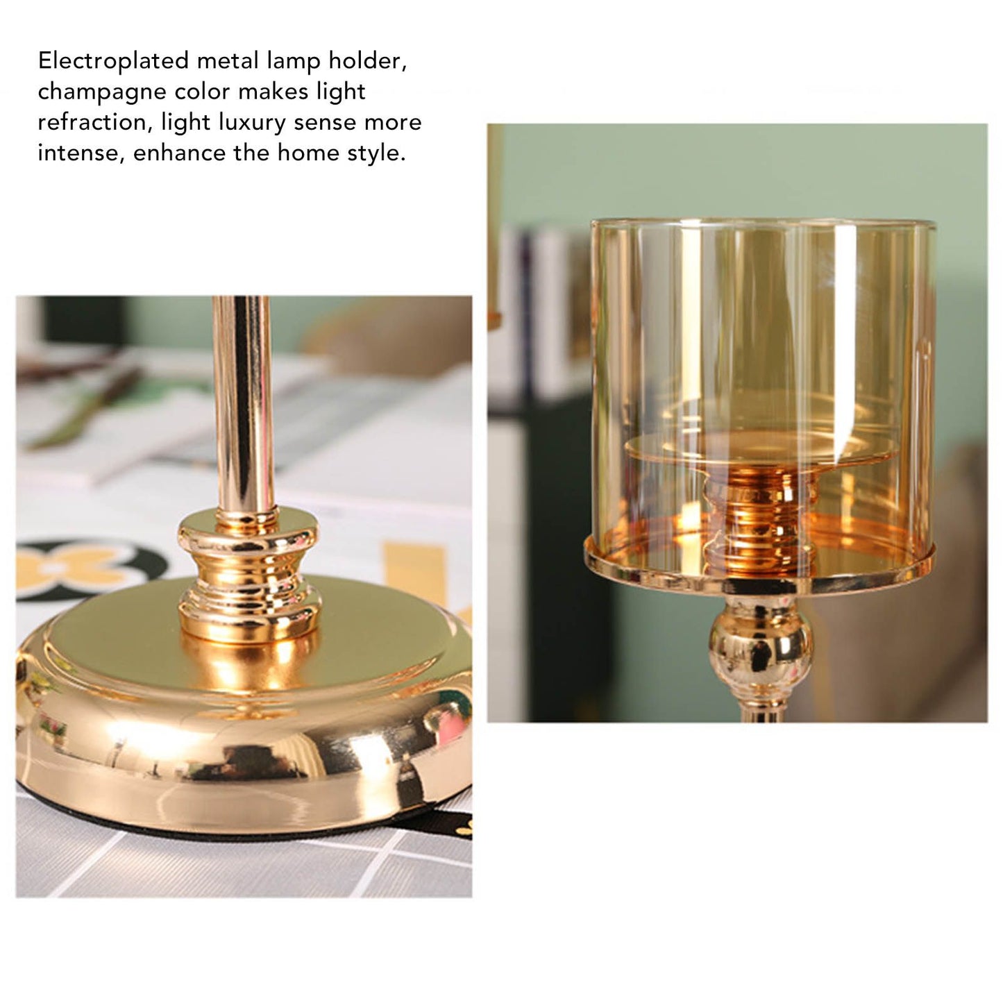 Light Luxury French Candlestick Ornament Table Candle Holder Romantic Candlelight Dinner Decorative Props V1294-YM3115220102811-0421