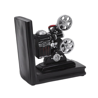 One Pair Shelf Book Ends Movie Projector Designed Resin Bookend Decoration for Study Home Office V1294-YM3115220102911-0421