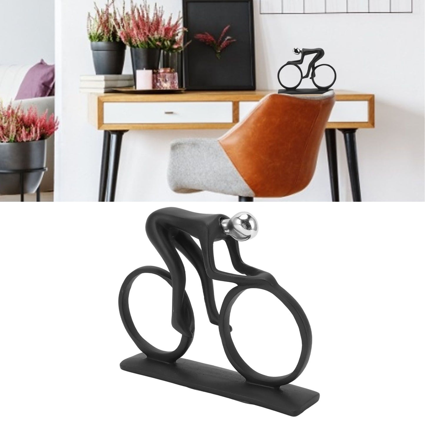 Cycling Ornament Resin Simple Streamlined Appearance Desktop Decoration for TV Table V1294-YM3115220103311-0421