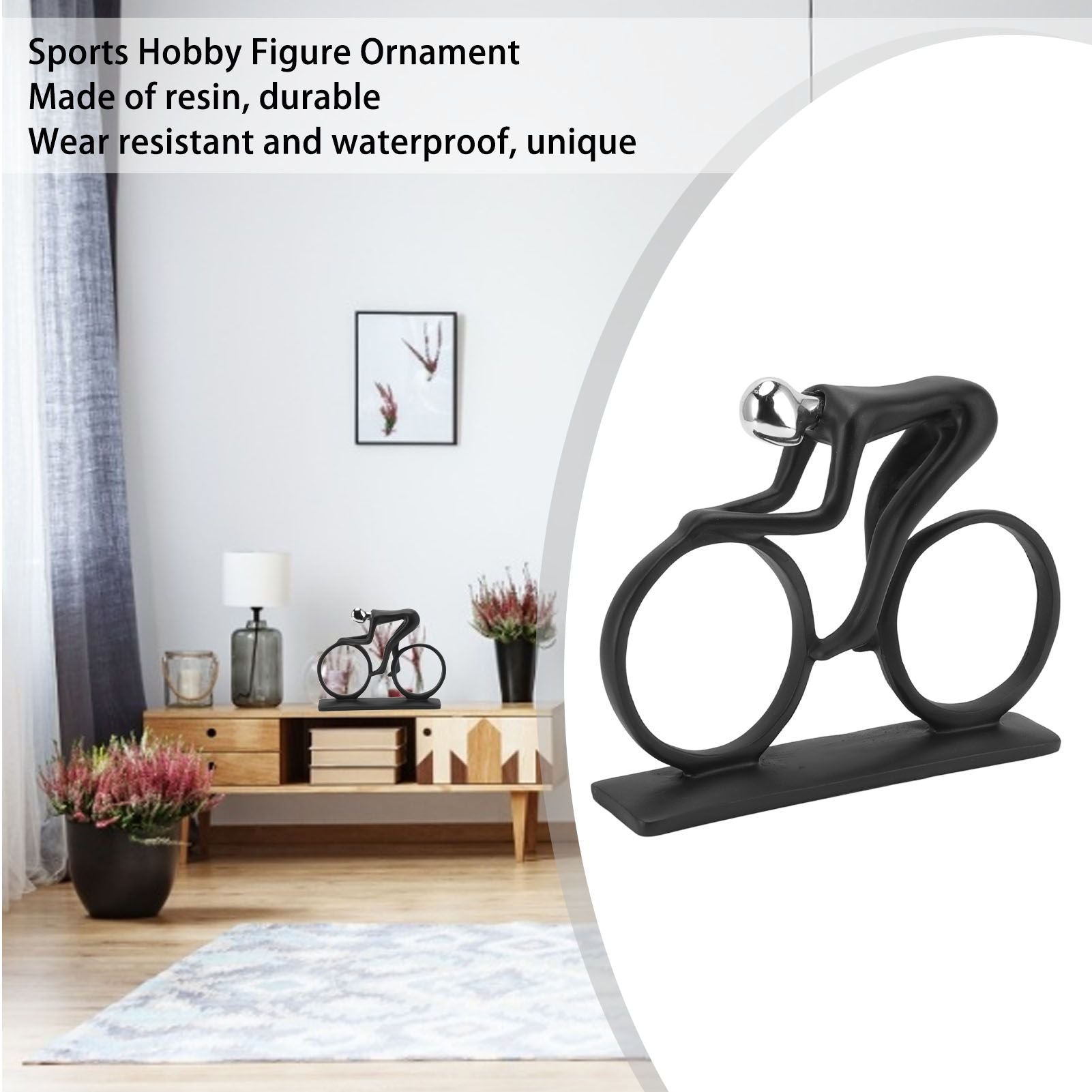Cycling Ornament Resin Simple Streamlined Appearance Desktop Decoration for TV Table V1294-YM3115220103311-0421