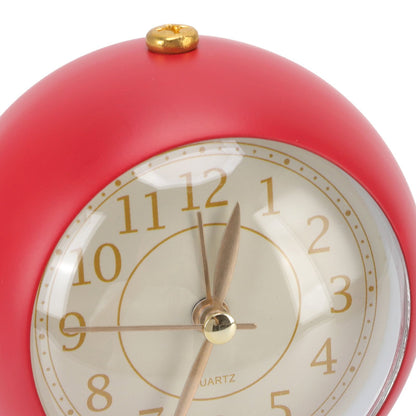 Retro Alarm Clock Silent Decorative Round Ring Base Small Quartz Alarm Clock with Ambient Night Light for V1294-YM3115220104011-0421