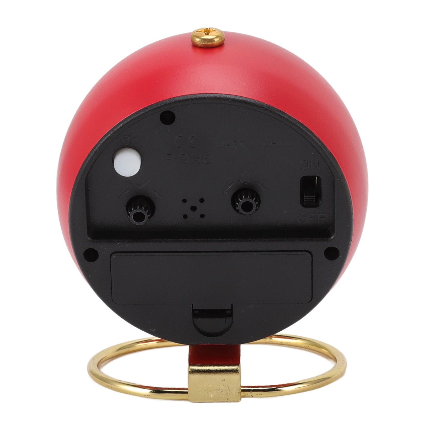 Retro Alarm Clock Silent Decorative Round Ring Base Small Quartz Alarm Clock with Ambient Night Light for V1294-YM3115220104011-0421