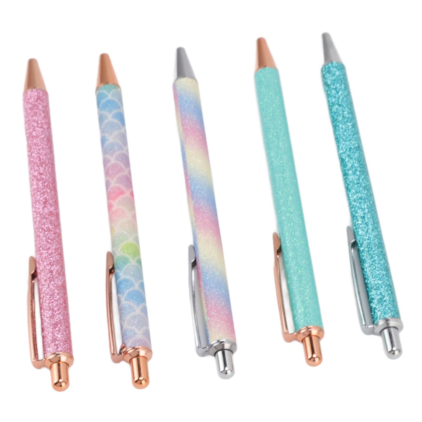 Ballpoint Pens Waterproof Ink Lightweight Portable Plastic Pressing Type Clip Design Writing Ballpoint Pens V1294-YM3115220106211-0421