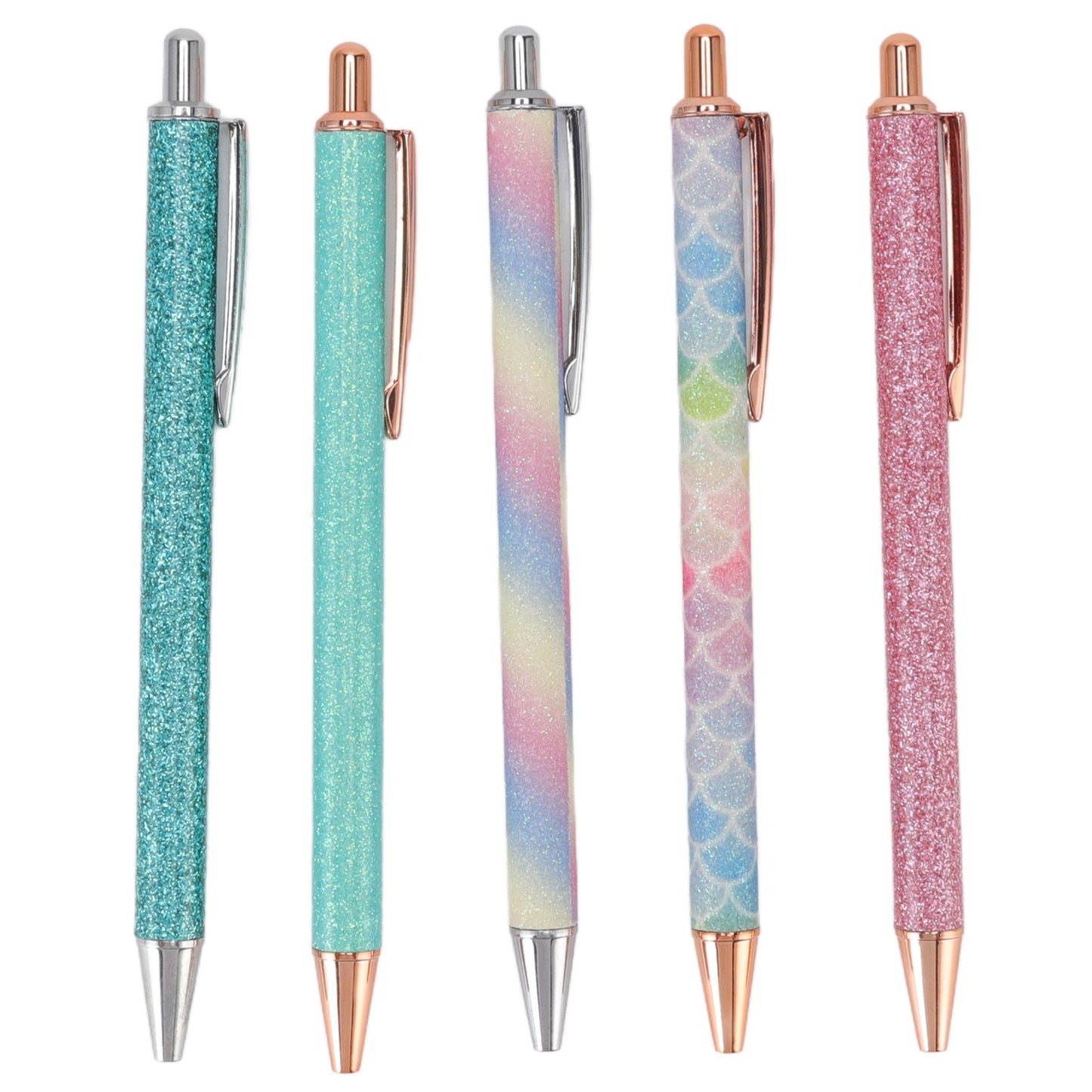 Ballpoint Pens Waterproof Ink Lightweight Portable Plastic Pressing Type Clip Design Writing Ballpoint Pens V1294-YM3115220106211-0421