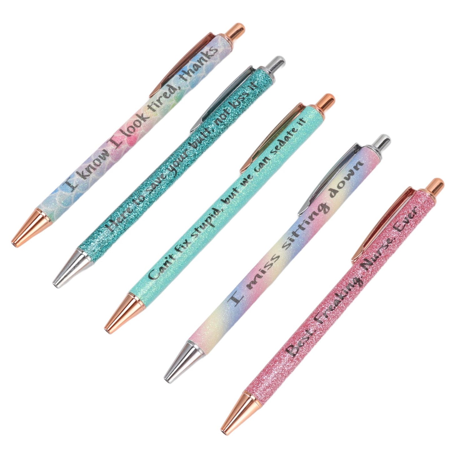 Ballpoint Pens Waterproof Ink Lightweight Portable Plastic Pressing Type Clip Design Writing Ballpoint Pens V1294-YM3115220106211-0421