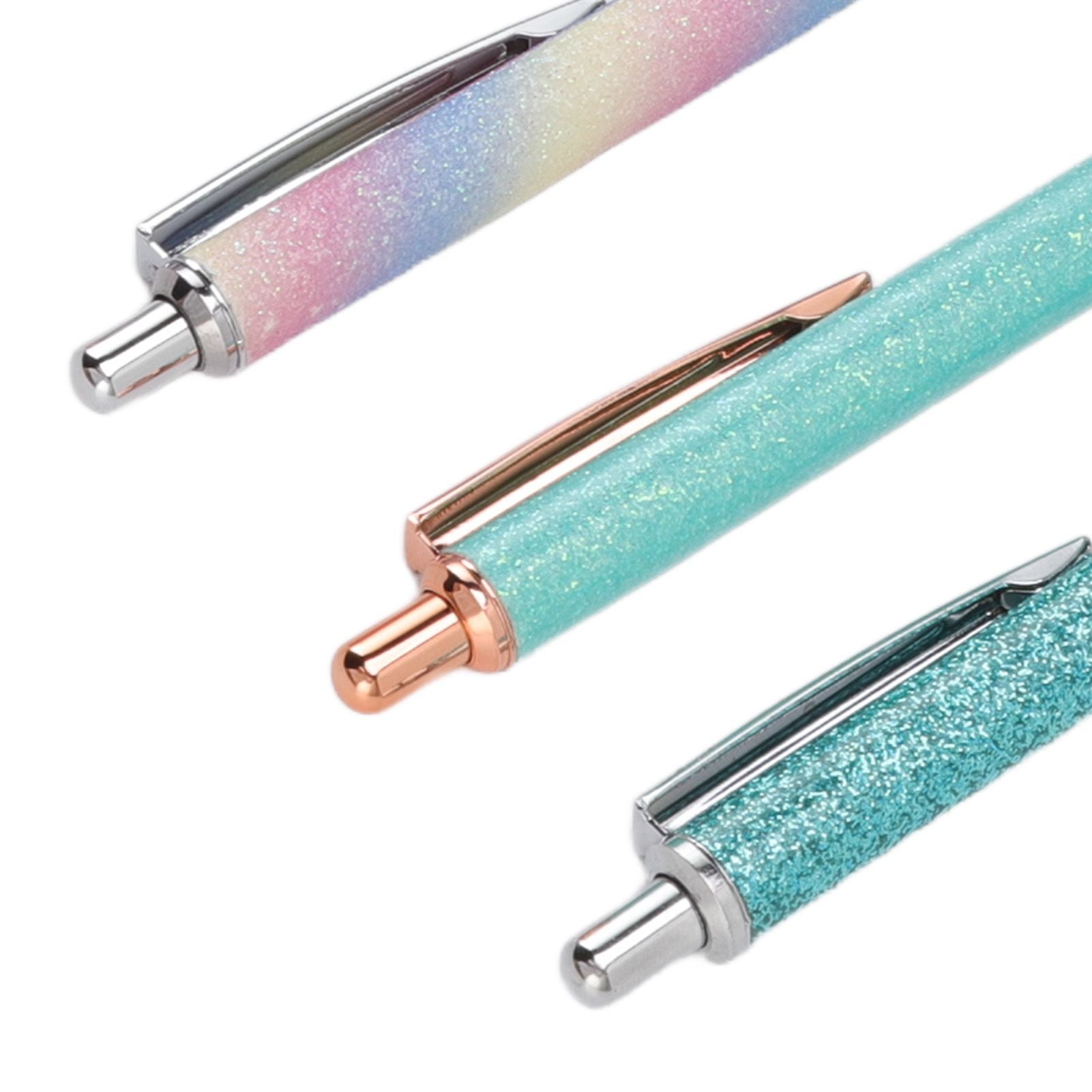 Ballpoint Pens Waterproof Ink Lightweight Portable Plastic Pressing Type Clip Design Writing Ballpoint Pens V1294-YM3115220106211-0421