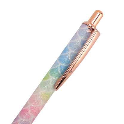 Ballpoint Pens Waterproof Ink Lightweight Portable Plastic Pressing Type Clip Design Writing Ballpoint Pens V1294-YM3115220106211-0421