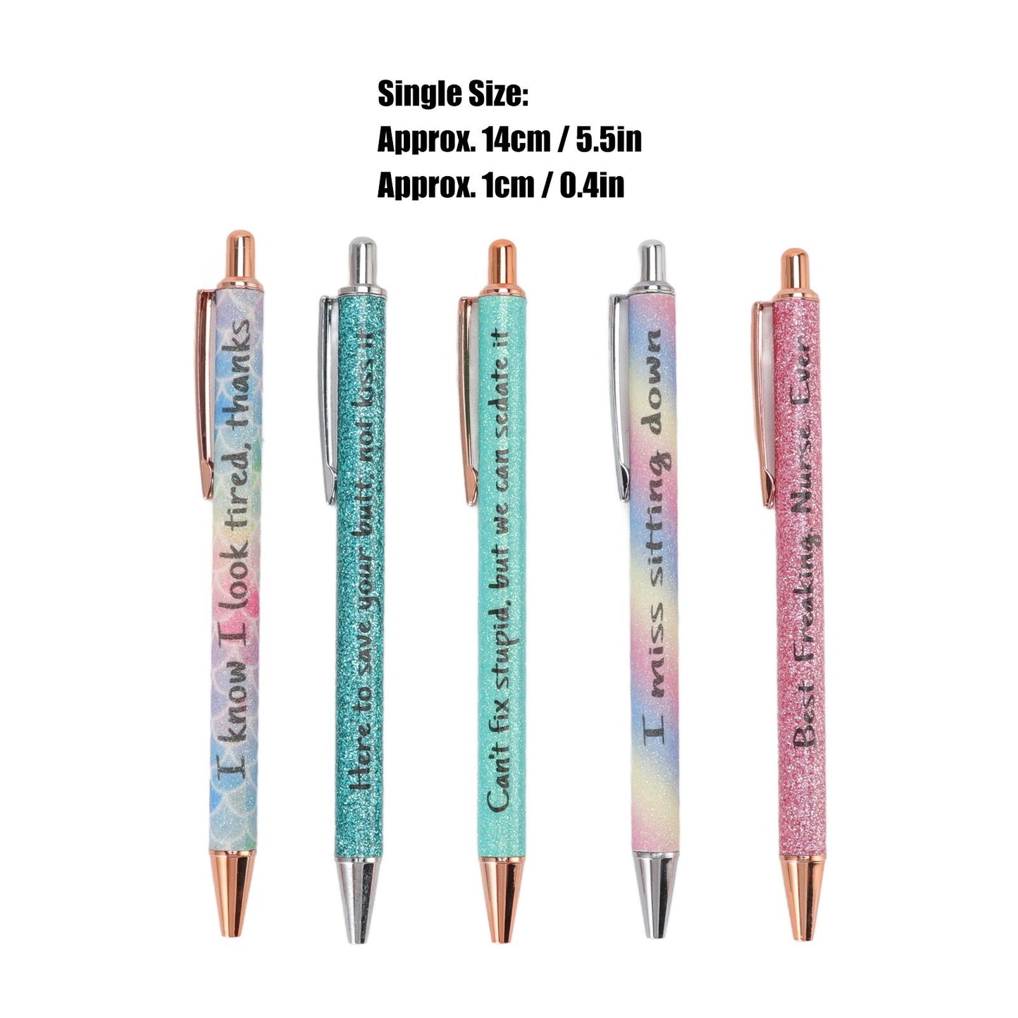 Ballpoint Pens Waterproof Ink Lightweight Portable Plastic Pressing Type Clip Design Writing Ballpoint Pens V1294-YM3115220106211-0421