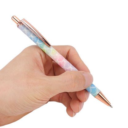 Ballpoint Pens Waterproof Ink Lightweight Portable Plastic Pressing Type Clip Design Writing Ballpoint Pens V1294-YM3115220106211-0421