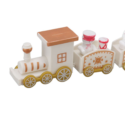 3 Sets Small Train Christmas Decorations Exquisite Mini Train Decor Set Christmas Decoration Props White V1294-YM3115220107413-0421