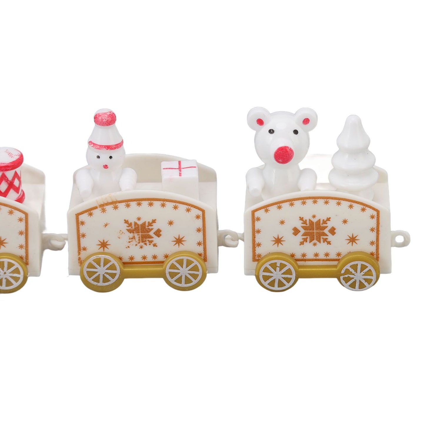 3 Sets Small Train Christmas Decorations Exquisite Mini Train Decor Set Christmas Decoration Props White V1294-YM3115220107413-0421