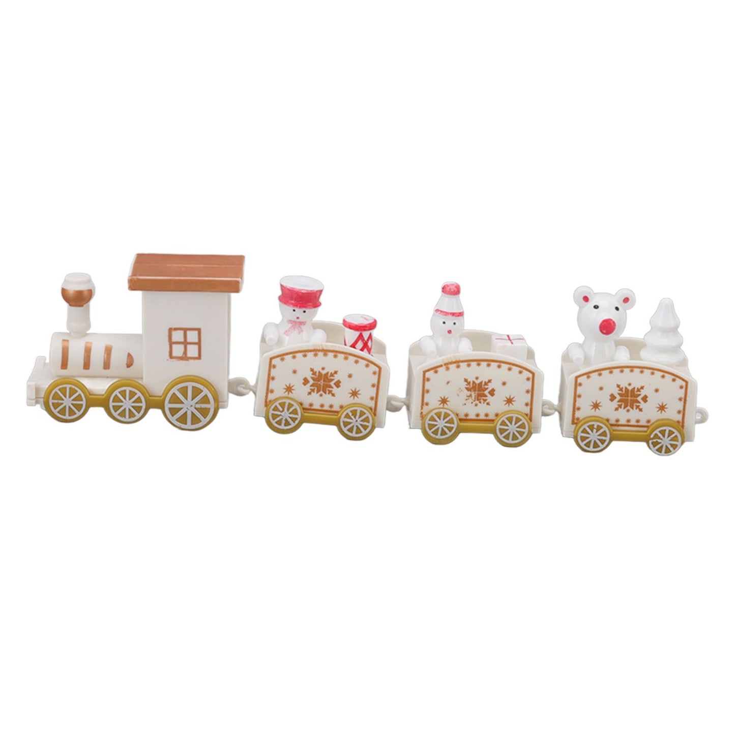 3 Sets Small Train Christmas Decorations Exquisite Mini Train Decor Set Christmas Decoration Props White V1294-YM3115220107413-0421
