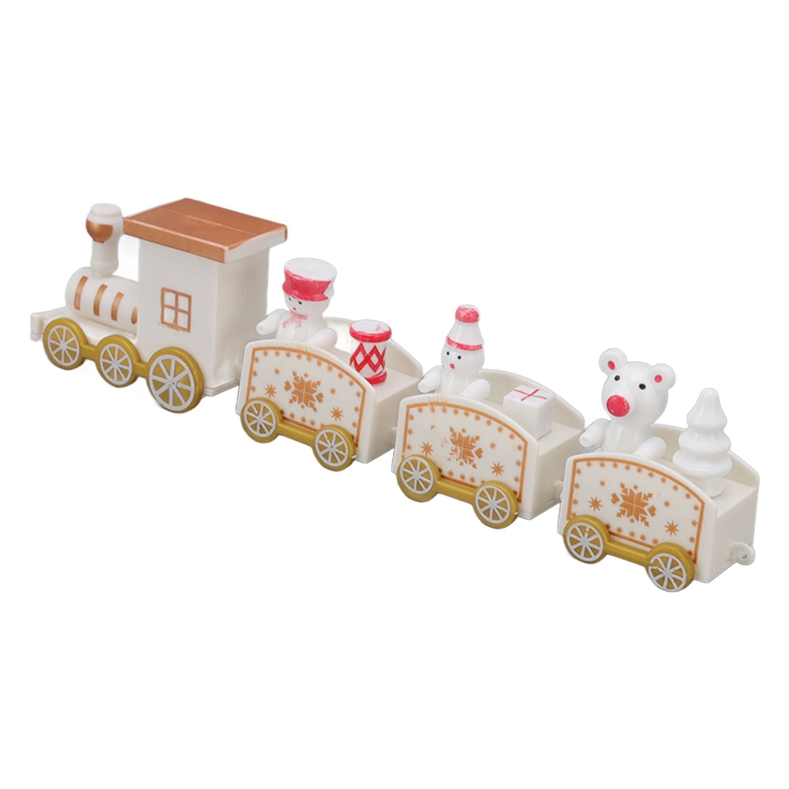 3 Sets Small Train Christmas Decorations Exquisite Mini Train Decor Set Christmas Decoration Props White V1294-YM3115220107413-0421