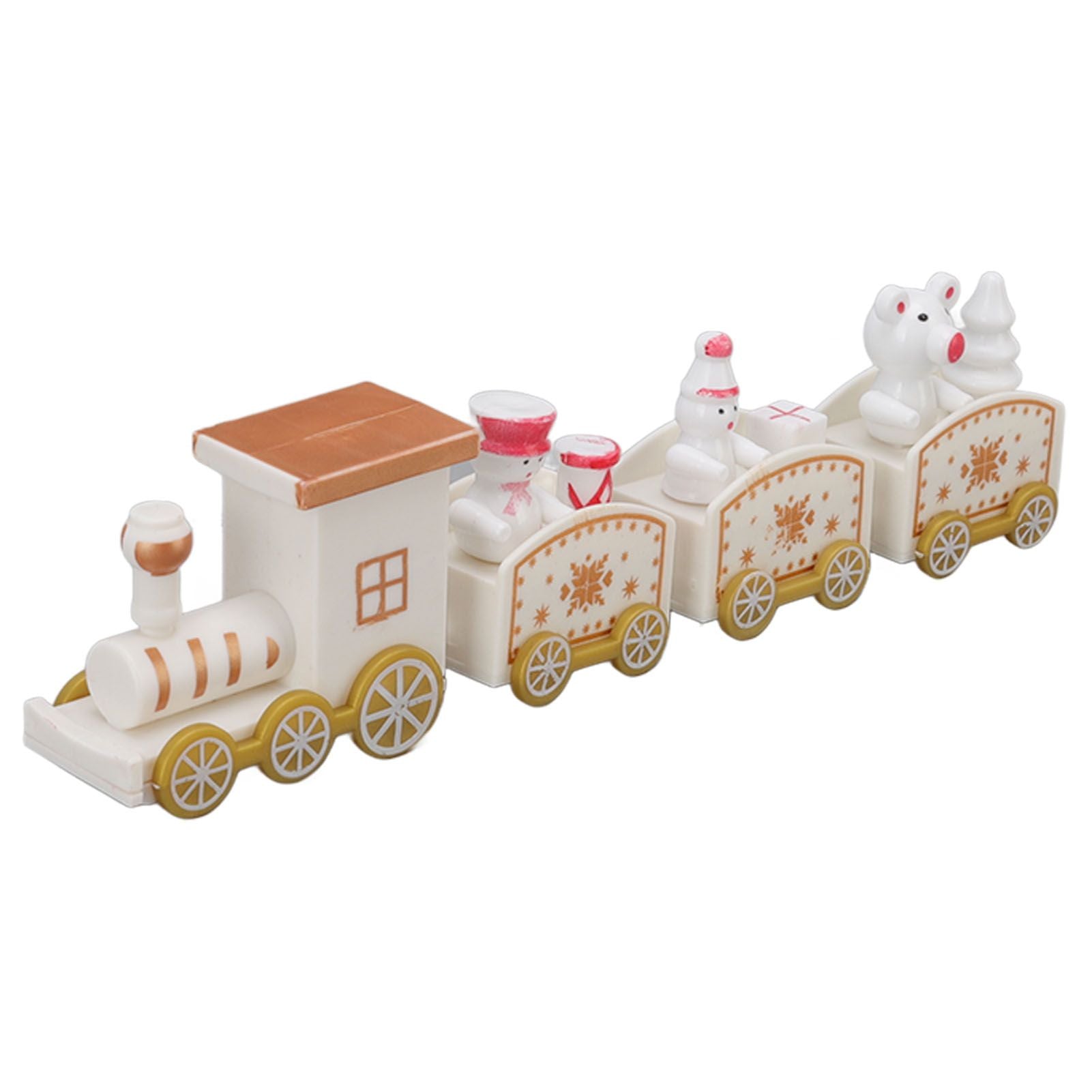 3 Sets Small Train Christmas Decorations Exquisite Mini Train Decor Set Christmas Decoration Props White V1294-YM3115220107413-0421