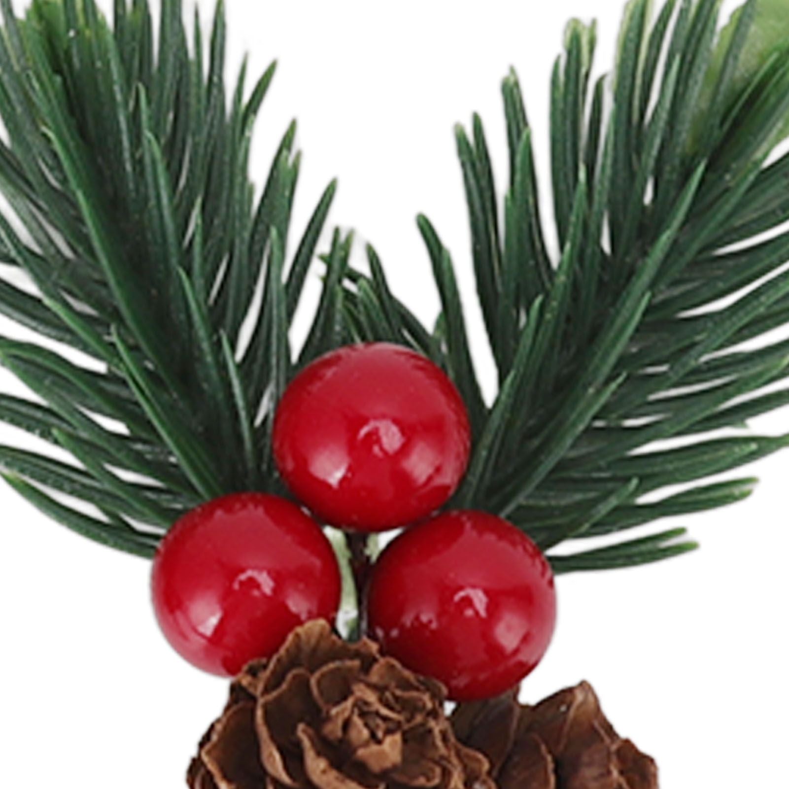 10Pcs Christmas Picks Pinecone Red Berry Pin Needle Artificial Delicate Christmas Decorations V1294-YM3115220107711-0421