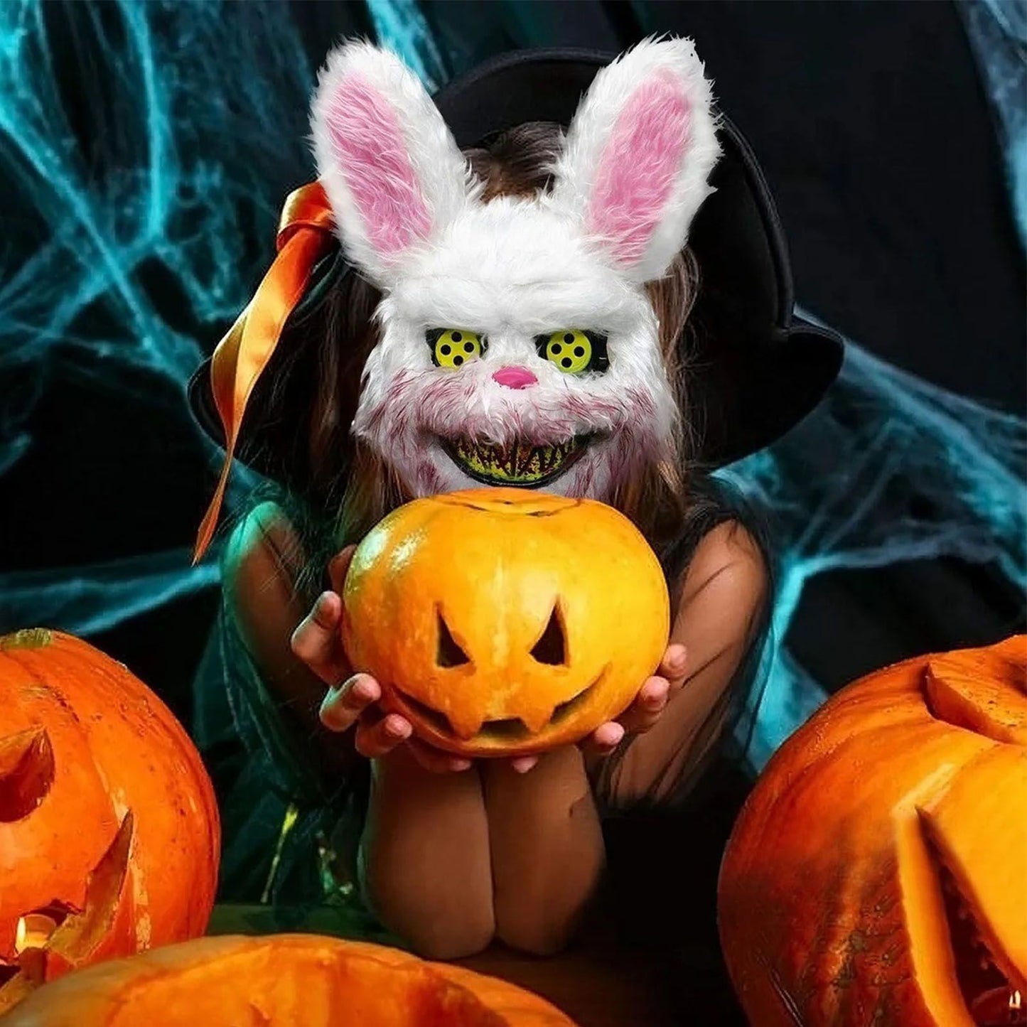 Halloween Spooky Plush Mask Lifelike Appearance Appropriate Size Halloween Props for Horror Themed Parties V1294-YM3115220109011-0421