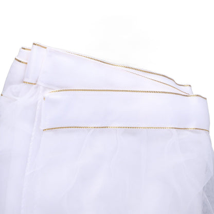 Table Cloth Soft Fluffy Stretchy Tulle Wedding Table Runner Table Skirt Wedding Table Decorations White V1294-YM3115220109311-0421