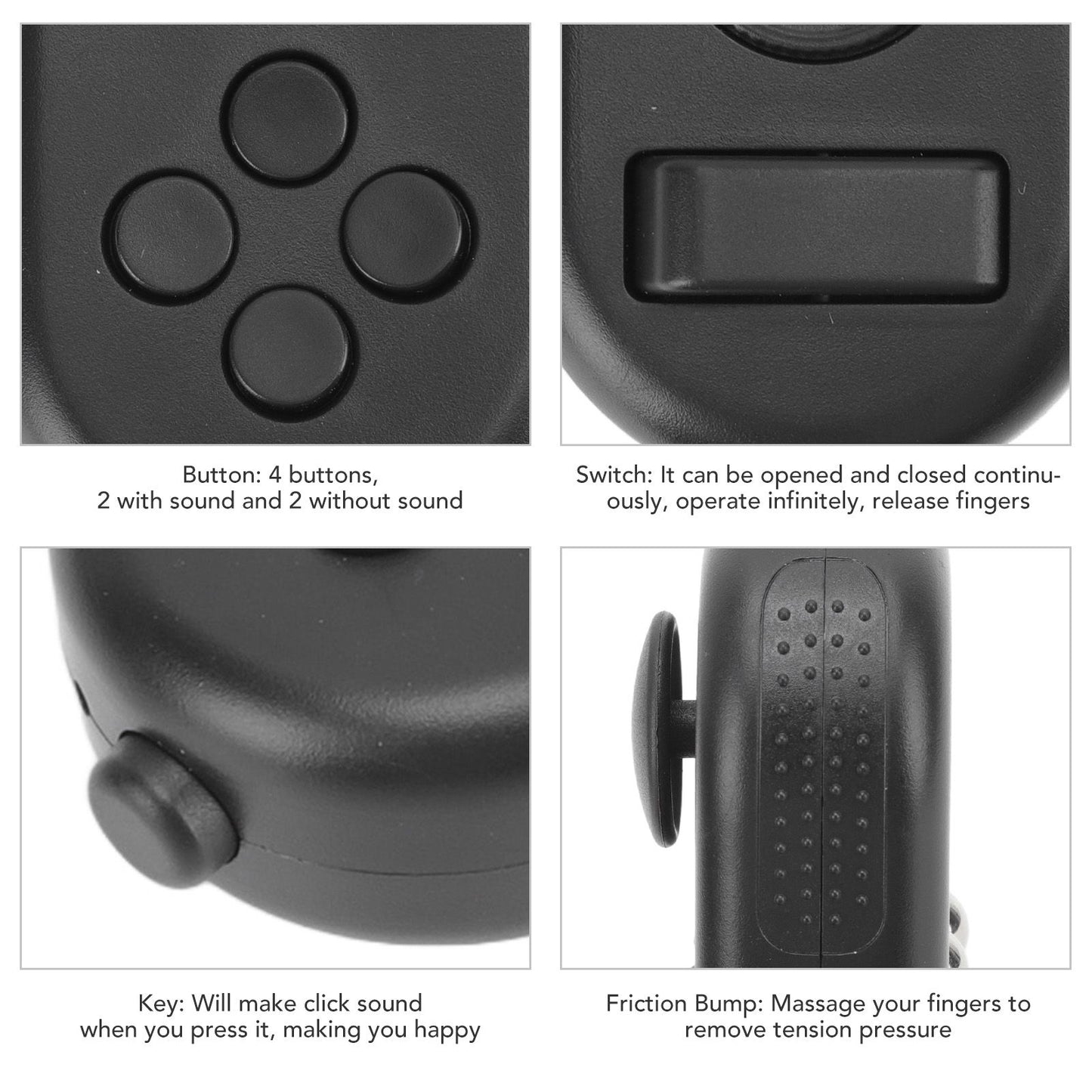 Fidget Toy Reduce Stress Relax Mood Portable Anxiety Sensory EDC Toy Sensory Fidgets Controller Pad 3 All V1294-YM3115220109811-0421