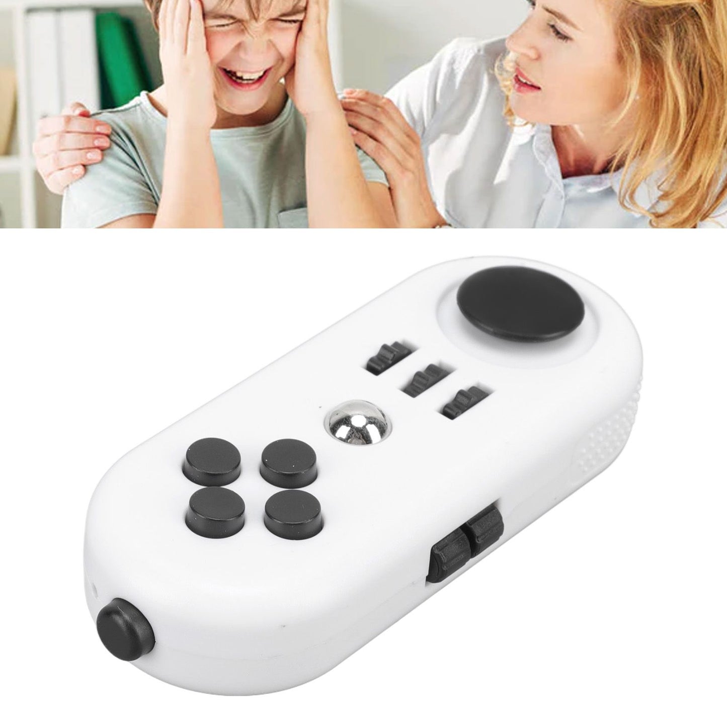 Fidget Toy Reduce Stress Relax Mood Portable Anxiety Sensory EDC Toy Sensory Fidgets Controller Pad 5 White V1294-YM3115220109812-0421