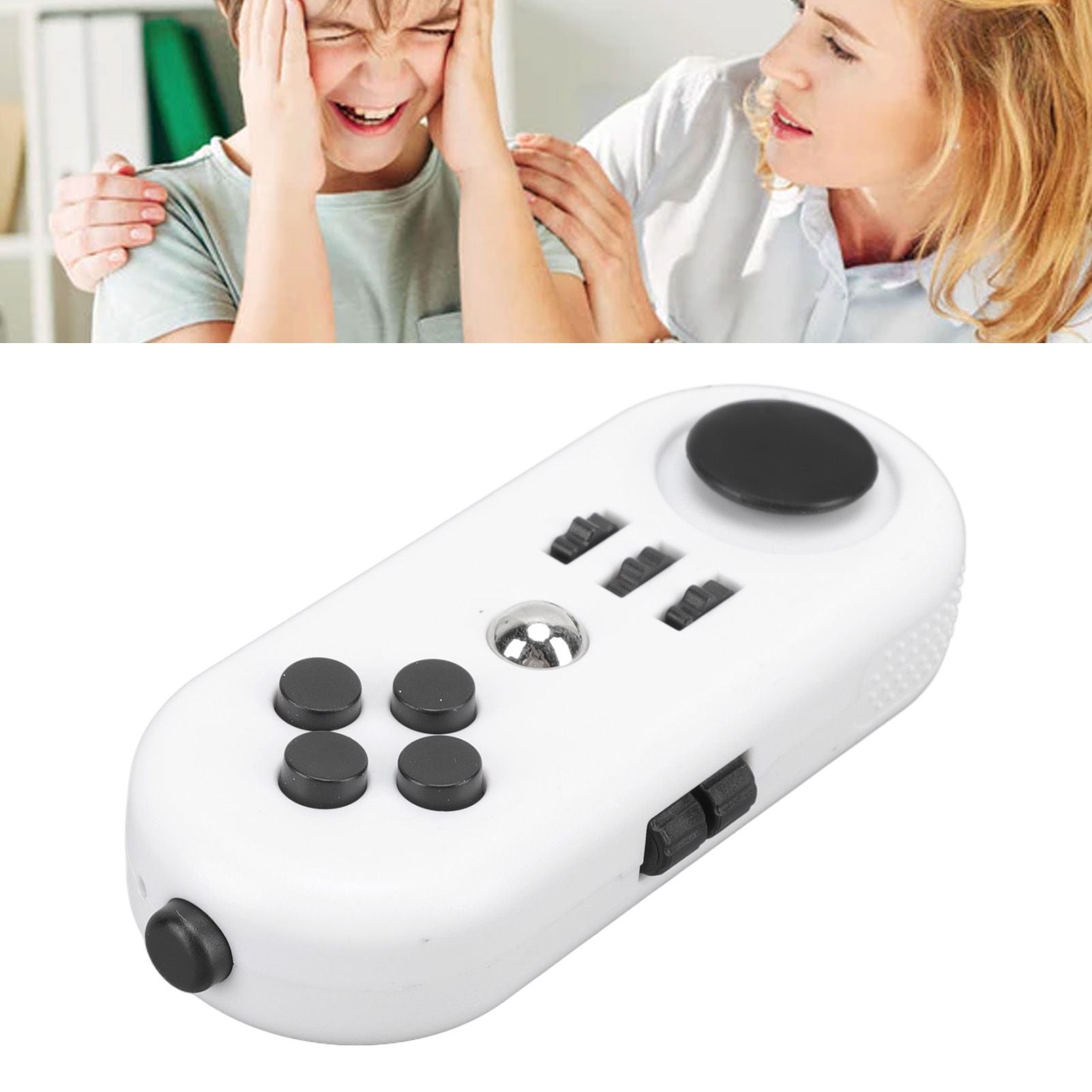 Fidget Toy Reduce Stress Relax Mood Portable Anxiety Sensory EDC Toy Sensory Fidgets Controller Pad 5 White V1294-YM3115220109812-0421