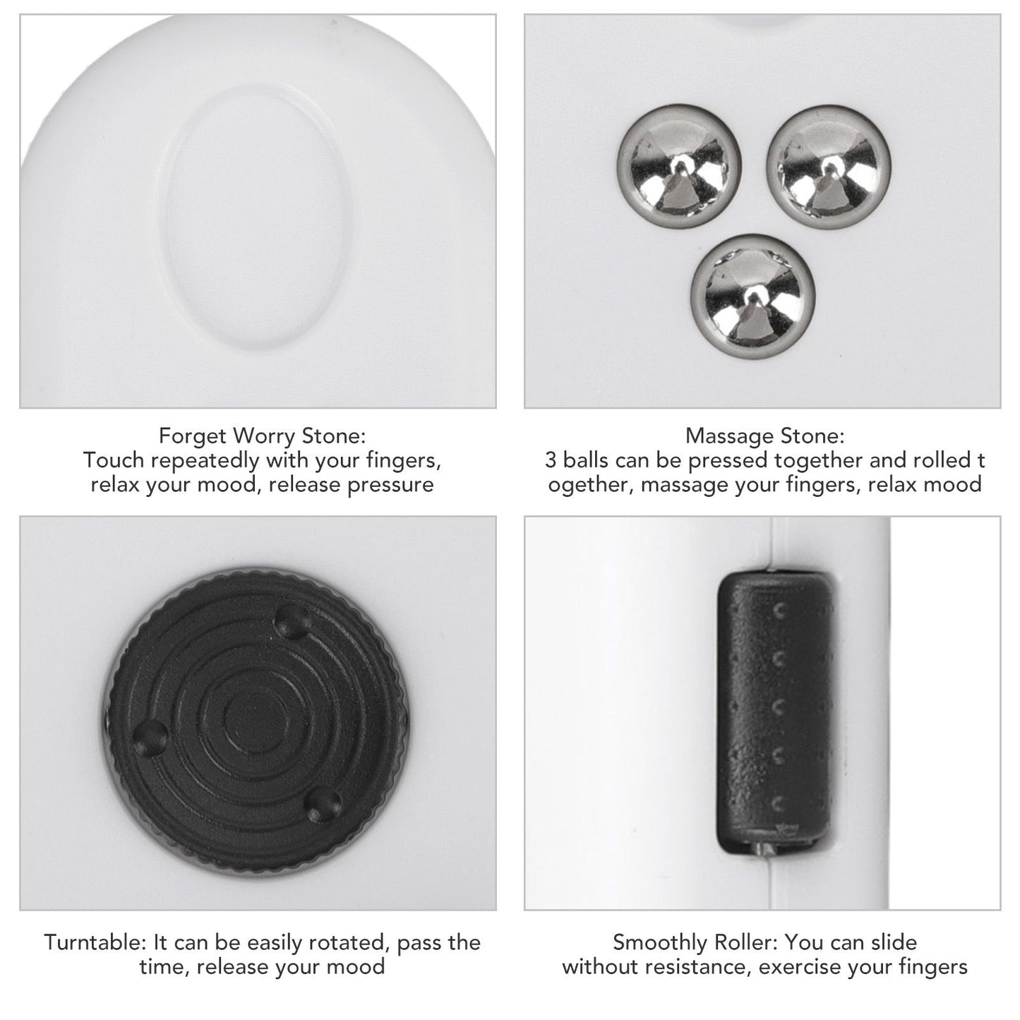Fidget Toy Reduce Stress Relax Mood Portable Anxiety Sensory EDC Toy Sensory Fidgets Controller Pad 5 White V1294-YM3115220109812-0421