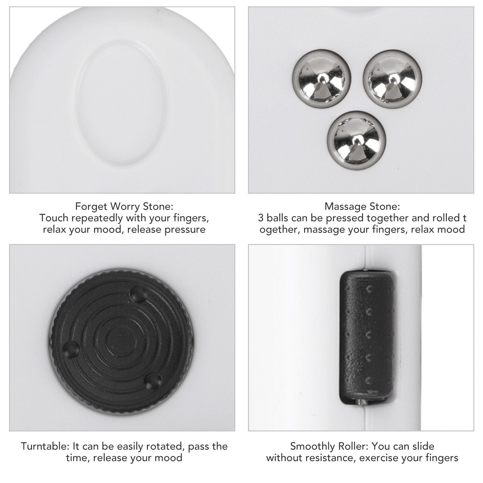 Fidget Toy Reduce Stress Relax Mood Portable Anxiety Sensory EDC Toy Sensory Fidgets Controller Pad 5 White V1294-YM3115220109812-0421