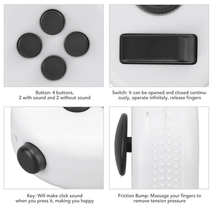 Fidget Toy Reduce Stress Relax Mood Portable Anxiety Sensory EDC Toy Sensory Fidgets Controller Pad 5 White V1294-YM3115220109812-0421