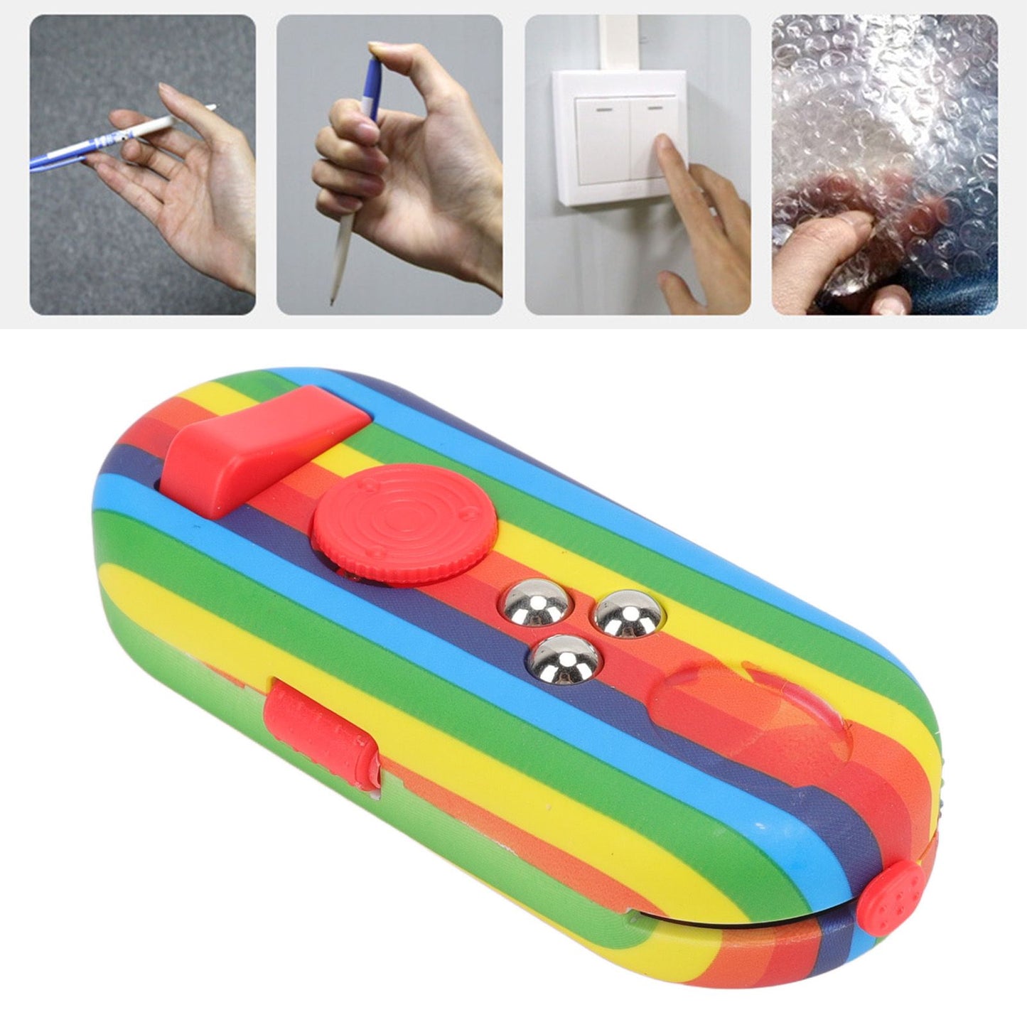 Fidget Toy Reduce Stress Relax Mood Portable Anxiety Sensory EDC Toy Sensory Fidgets Controller Pad 9 Colorful V1294-YM3115220109813-0421
