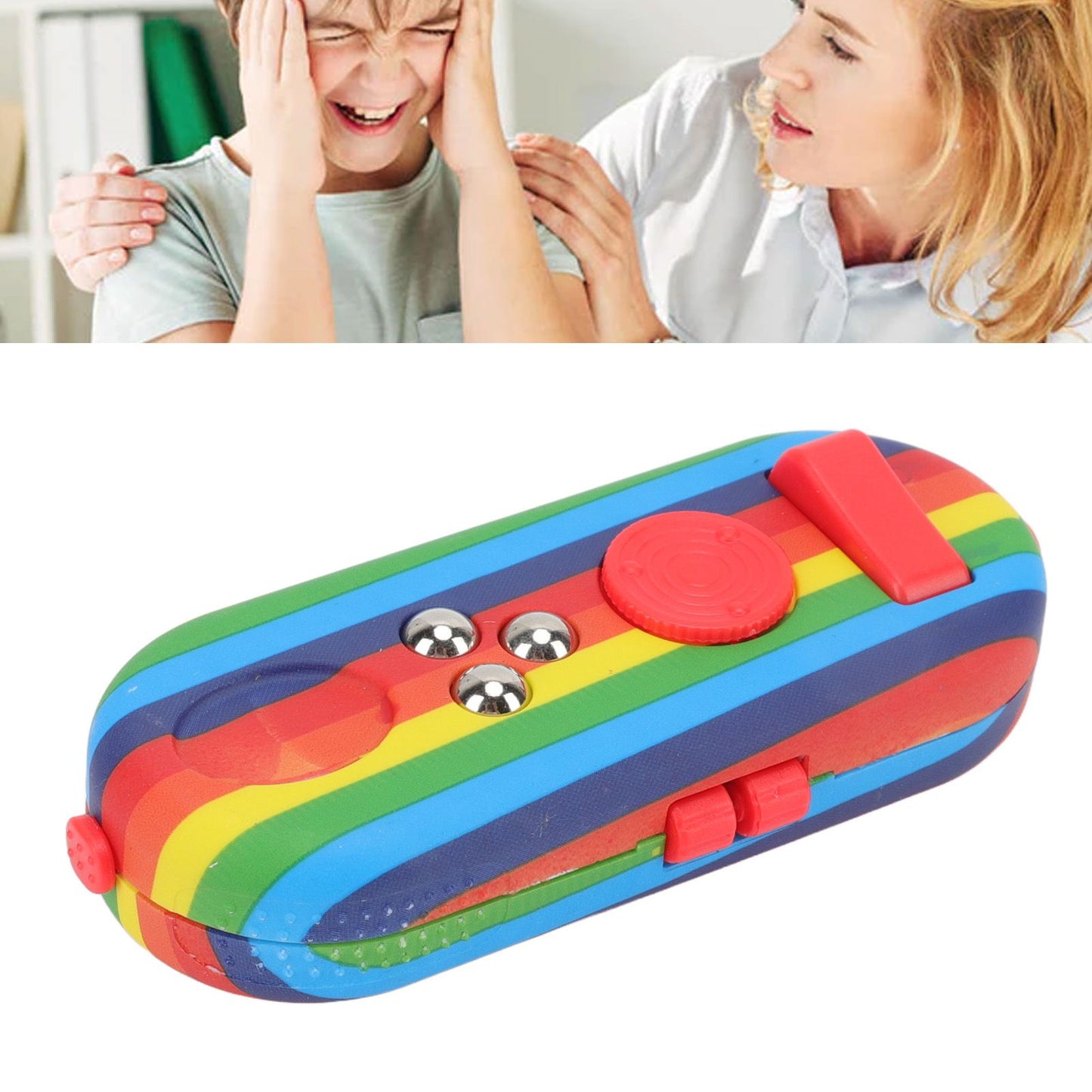 Fidget Toy Reduce Stress Relax Mood Portable Anxiety Sensory EDC Toy Sensory Fidgets Controller Pad 9 Colorful V1294-YM3115220109813-0421
