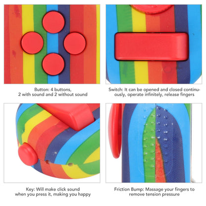 Fidget Toy Reduce Stress Relax Mood Portable Anxiety Sensory EDC Toy Sensory Fidgets Controller Pad 9 Colorful V1294-YM3115220109813-0421