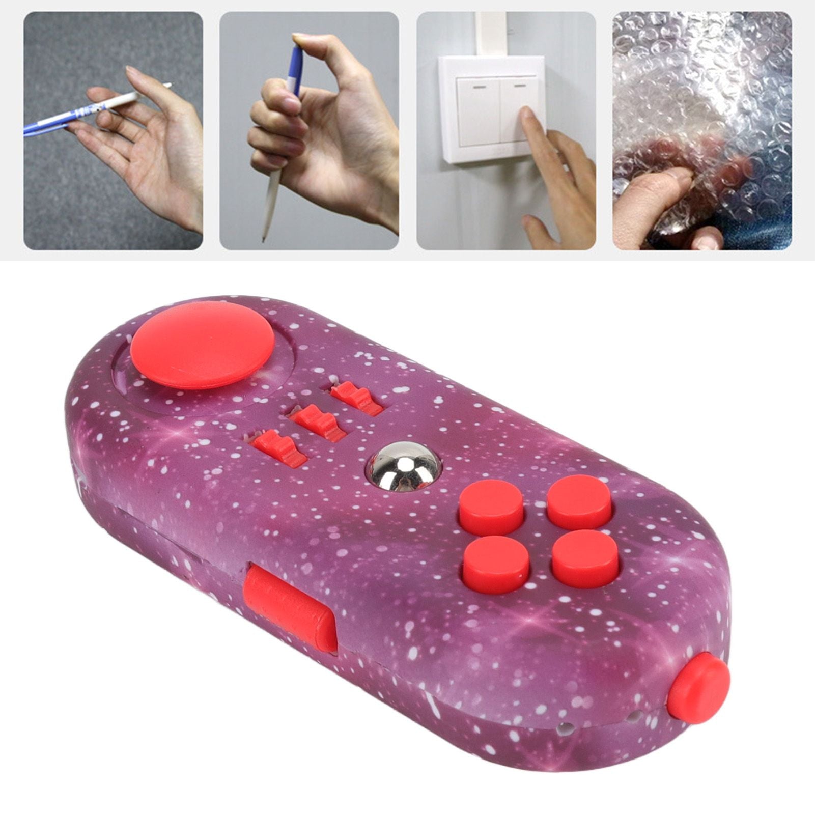Fidget Toy Reduce Stress Relax Mood Portable Anxiety Sensory EDC Toy Sensory Fidgets Controller Pad 10 Star V1294-YM3115220109814-0421