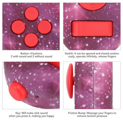 Fidget Toy Reduce Stress Relax Mood Portable Anxiety Sensory EDC Toy Sensory Fidgets Controller Pad 10 Star V1294-YM3115220109814-0421