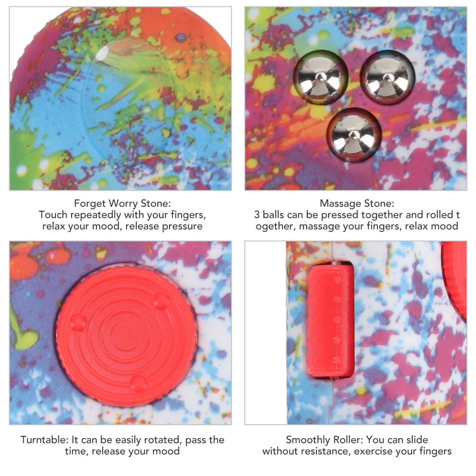 Fidget Toy Reduce Stress Relax Mood Portable Anxiety Sensory EDC Toy Sensory Fidgets Controller Pad 11 V1294-YM3115220109815-0421