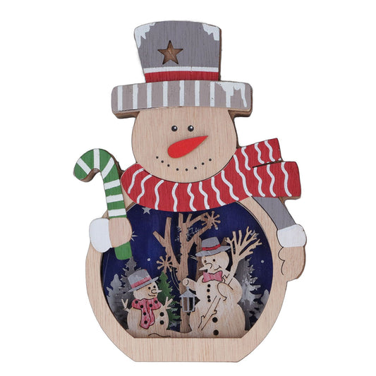 Luminous Christmas Ornament LED Light Emitting Wooden Christmas Decorations Ornaments Gifts for Hotel Window V1294-YM3115220110212-0421