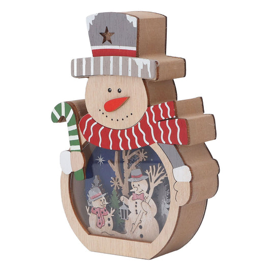 Luminous Christmas Ornament LED Light Emitting Wooden Christmas Decorations Ornaments Gifts for Hotel Window V1294-YM3115220110212-0421