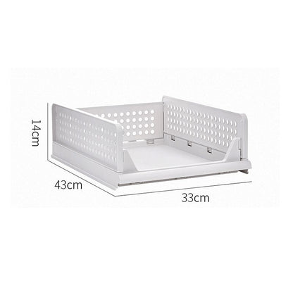 Wardrobe Foldable Storage Basket Layered Divider Drawer Rack Stackable Clothes Organizing Basket V1294-YM3117220216611-0421