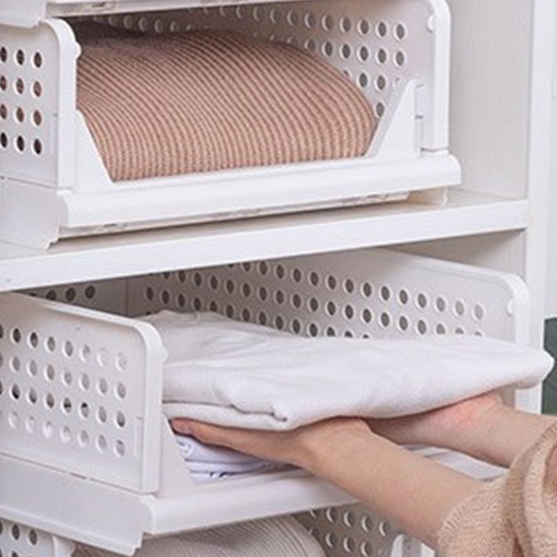 Wardrobe Foldable Storage Basket Layered Divider Drawer Rack Stackable Clothes Organizing Basket V1294-YM3117220216611-0421