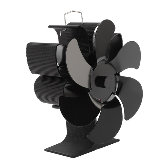 Stove Fan 6 Blades Greater Air Volume Low Noise Operation Wear Resistance Fireplace Fan Black S V1294-YM3117220218111-0421
