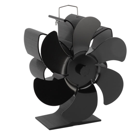 Stove Fan 6 Blades Greater Air Volume Low Noise Operation Wear Resistance Fireplace Fan Black S V1294-YM3117220218111-0421