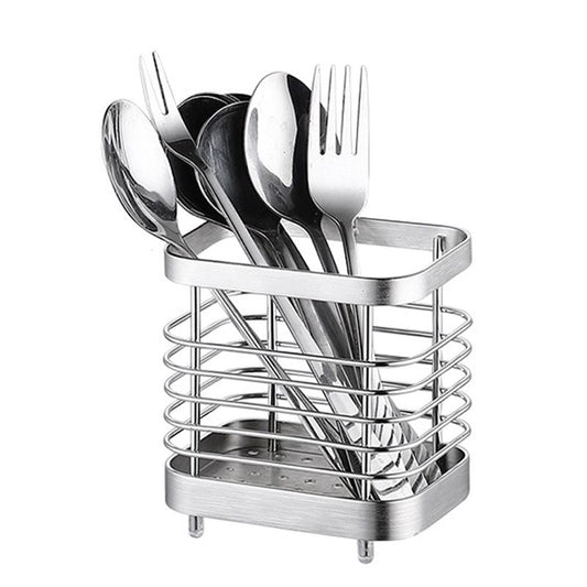 Utensil Holder Drying Rack Stainless Steel Draining Basket Wall Mount No Drilling for Kitchen Chopsticks V1294-YM3117220218411-0421