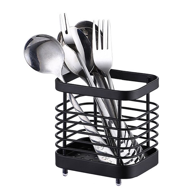 Utensil Holder Drying Rack Stainless Steel Draining Basket Wall Mount No Drilling for Kitchen Chopsticks V1294-YM3117220218413-0421