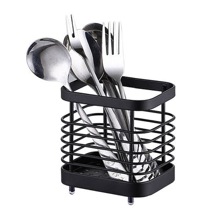 Utensil Holder Drying Rack Stainless Steel Draining Basket Wall Mount No Drilling for Kitchen Chopsticks V1294-YM3117220218413-0421