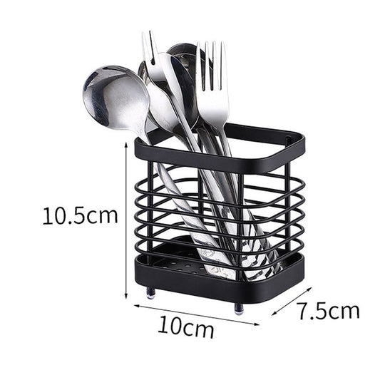 Utensil Holder Drying Rack Stainless Steel Draining Basket Wall Mount No Drilling for Kitchen Chopsticks V1294-YM3117220218413-0421