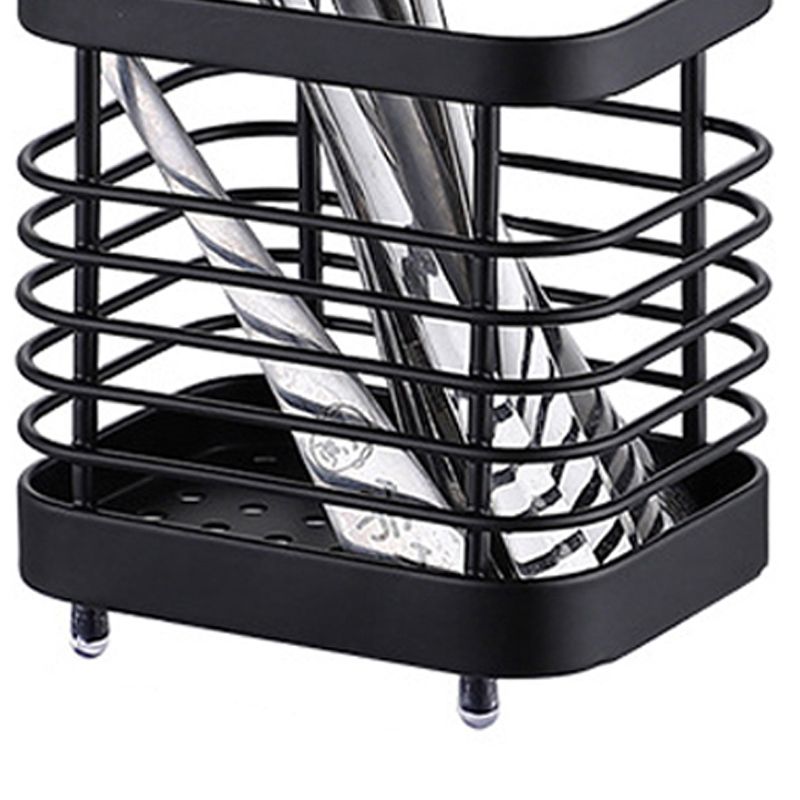 Utensil Holder Drying Rack Stainless Steel Draining Basket Wall Mount No Drilling for Kitchen Chopsticks V1294-YM3117220218413-0421