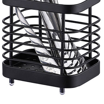 Utensil Holder Drying Rack Stainless Steel Draining Basket Wall Mount No Drilling for Kitchen Chopsticks V1294-YM3117220218413-0421