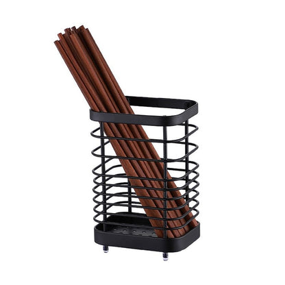 Utensil Holder Drying Rack Stainless Steel Draining Basket Wall Mount No Drilling for Kitchen Chopsticks V1294-YM3117220218414-0421