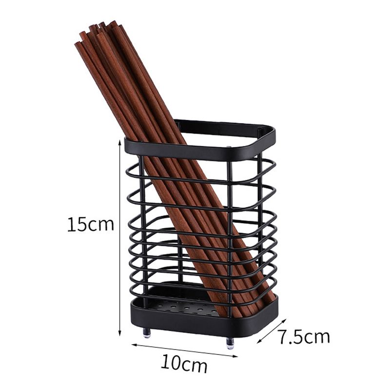 Utensil Holder Drying Rack Stainless Steel Draining Basket Wall Mount No Drilling for Kitchen Chopsticks V1294-YM3117220218414-0421
